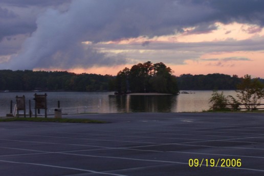 Sunset over Goat Island