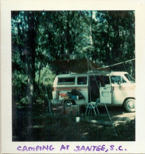 Camping out of our Plymouth Travel Van in Santee, SC