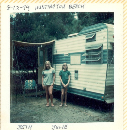 Way back in 1979 with our first camper at Huntington Beach , SC