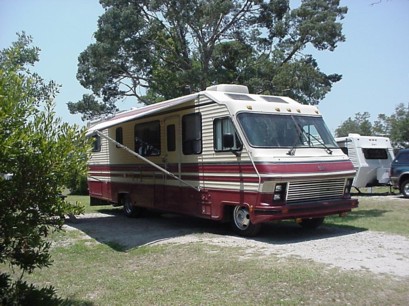 Our first motorhome at Huntington Beach, SC