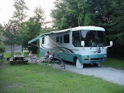 Camping at James Island in Charleston, SC